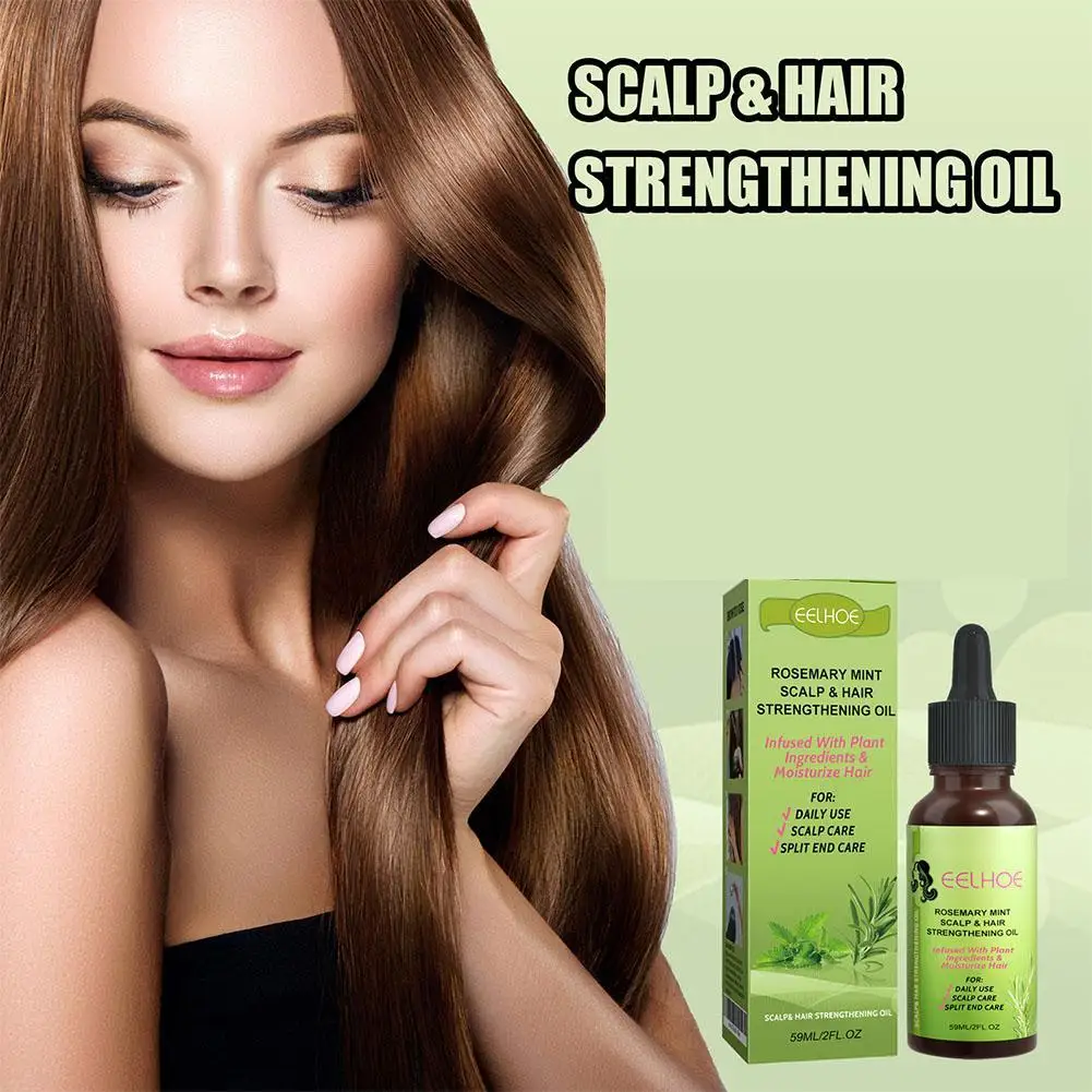 

Rosemary Anti-frizz Growth Care Essential Oil Hairs Smooth Serum Anti Loss Nourishing Scalp Promote New Beauty Health 59ml