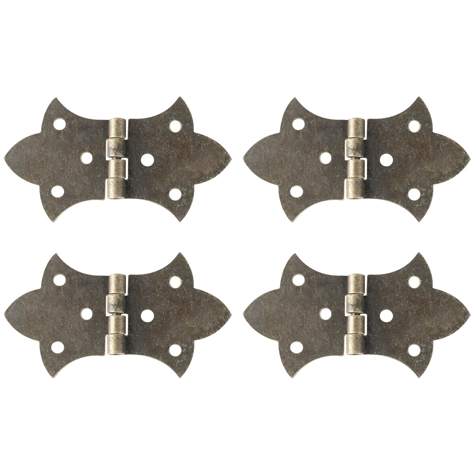 4 قطعة المفصلي زهرة معدنية العتيقة برونزية/الذهب صندوق خشبي خزانة باب خزانة بعقب مفصلات الأثاث الأجهزة 57*31 مللي متر