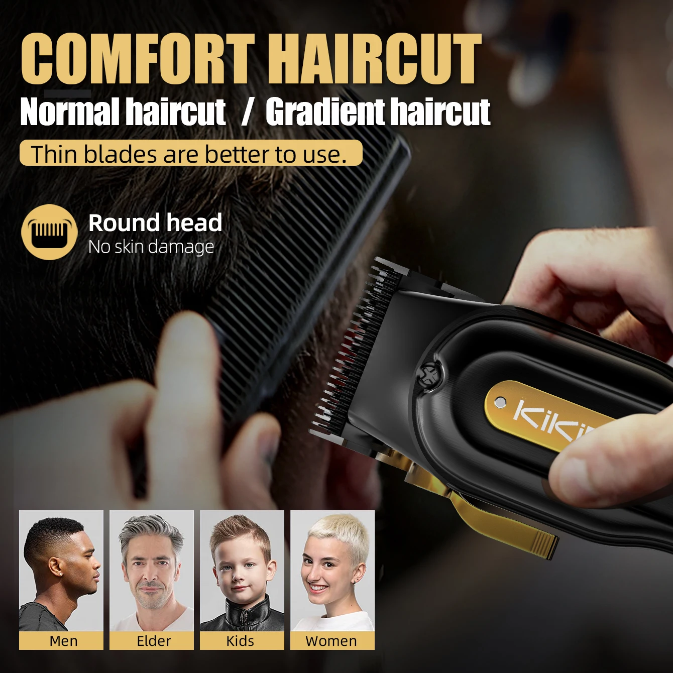 

KIKIDO новые машинки для стрижки волос, профессиональная машина для стрижки волос, беспроводной многофункциональный триммер для волос для мужчин, семейные подарки для красоты