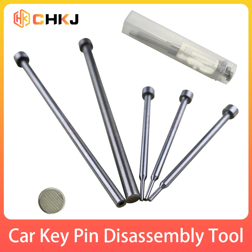 Chkj 6 Stks/partij Auto Afstandsbediening Sleutel Pin Removal Pin Demontage Tool Slotenmaker Reparatie Gereedschap Sleutel Uit Mes Naald Pin Remover magneet