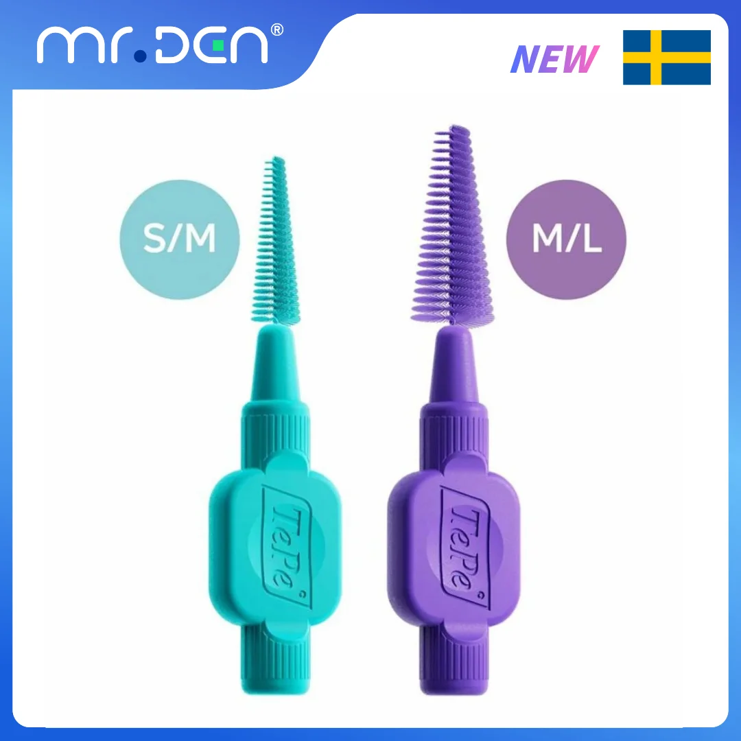 NEW TePe EasyFit Tapered Interdental Brush Extra Soft For Beginner Implant Crown Braces Missing Teeth Deep Oral Care Tool To