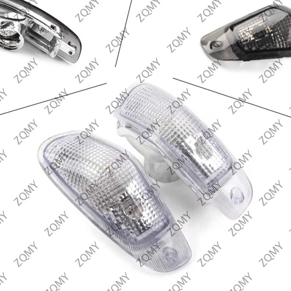 2Pcs Smoke/Clear Motorbike Front Turn Signal Light Lens Cover Shell For KAWASAKI ZX600E ZZR600 ZZR400 1994 1995 1996 1997-2004