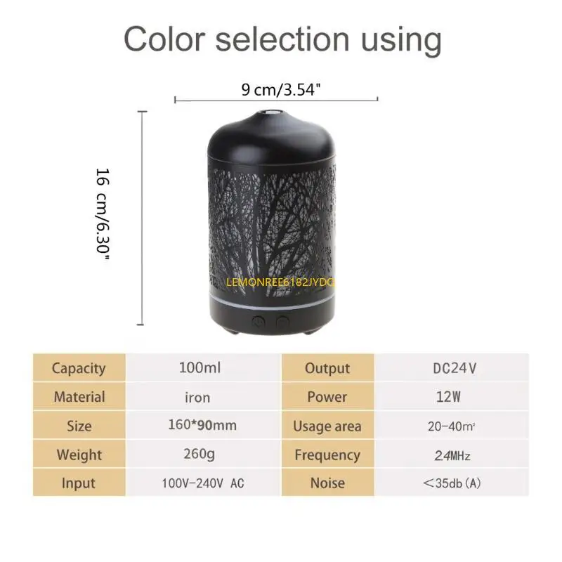 M7DF AROMA- الناشر للزيوت الأساسية المعادن خمر 100 مل زيوت العطرية الناشرون 7 ألوان تغيير الموجات فوق الصوتية الخفيفة