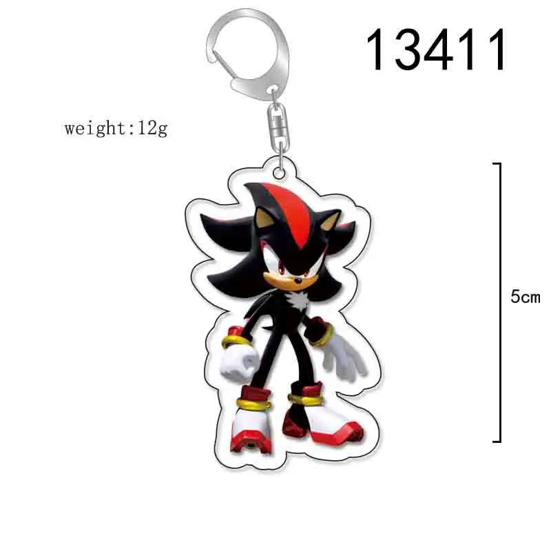 Hot Cartoon Sonices Keychain Pendant PVC Pendant Anime Game Peripheral Keyring Backpack Decoration Children\'s Toy Figures Gifts