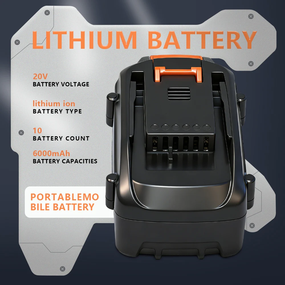 20V/18V For Worx 5A…