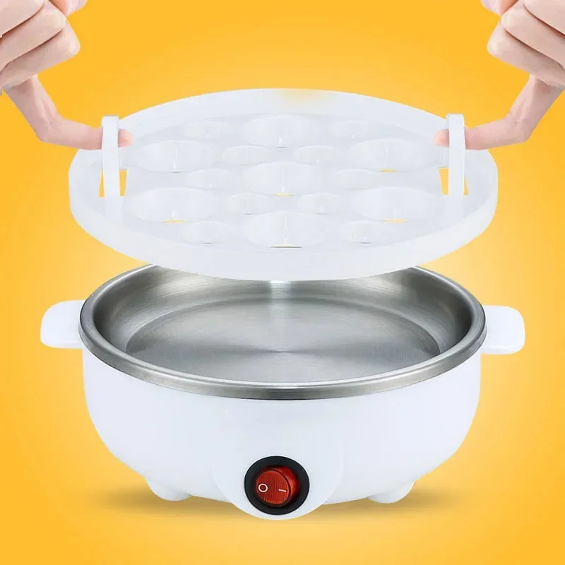 New Small Egg Cooker 1-14 Heating Plate Household Steamed Egg Custard Boiled Egg Breakfast Machine