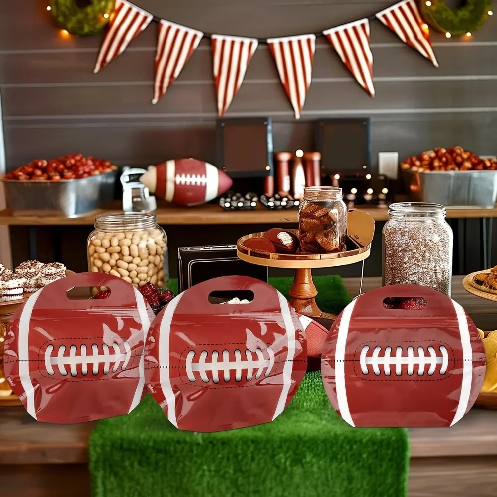 10-50Pcs Baseball Goodie Bags with Handle, Sport Theme Candy Treat Bags Stand Up Baseball Candy Pouch Birthday Party Favor - view 6