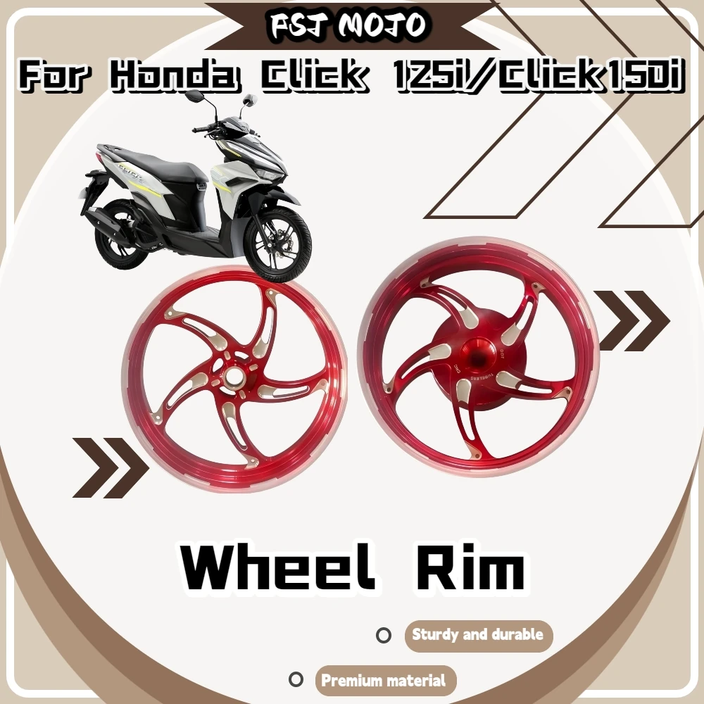 For Honda Click125i Click150i 14 Inch Alloy Wheel Rim Wear‑resistant Stable‑riding Smooth operation Spare accessories