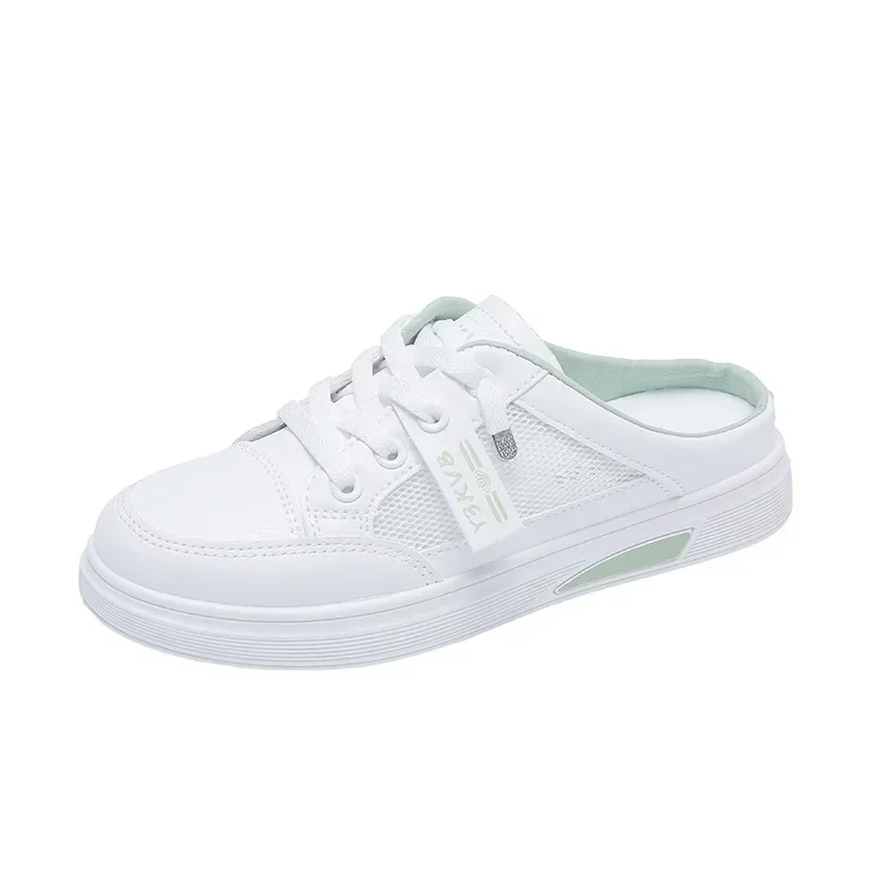Bao Head Half Slipper Woman 2024 Spring Summer Autumn Mesh Shoes Sneakers for Women Fashion Causal Zapatos De Mujer Shoes