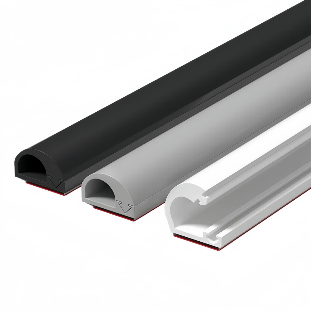1PC PVC Wire Cord Cover Floor Cable Organizer Fixture Self Adhesive PVC Sleeve Cable Management in Offices and Commercial Space