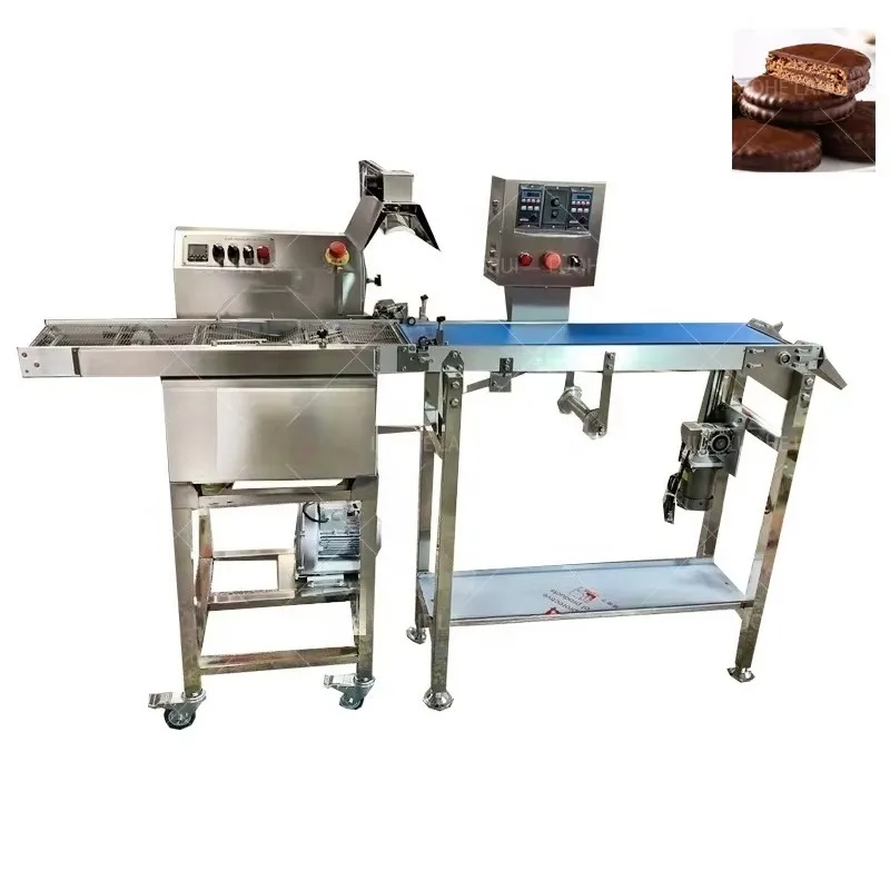 Automatic Enrobing Line 8Kg Per Batch Chocolate Melting Tempering Machine Vibrating Table Oemodm Factory Commercial