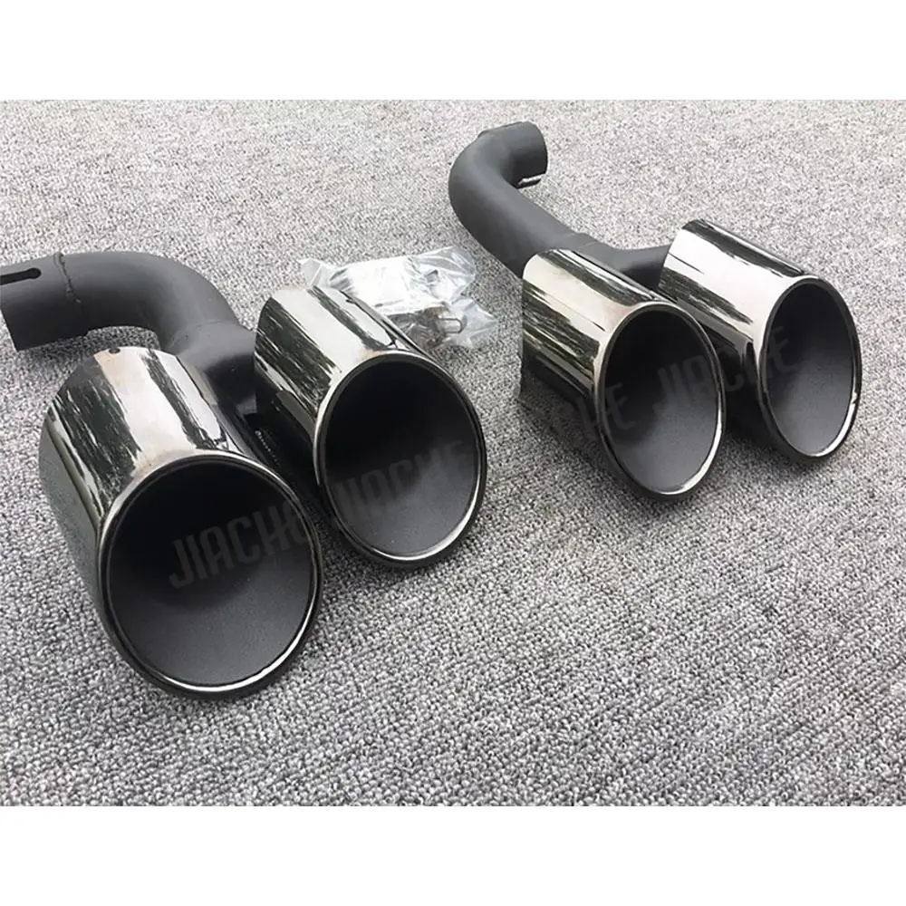 

Gloss Black Rear Bumper Diffuser Lip Spoiler With Stainless Steel Exhaust Tips for BMW X4 G02 M Sport 2019-2021 Car Styling