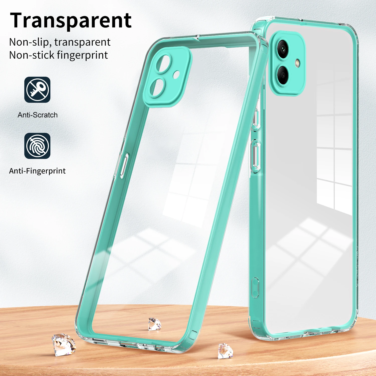 for Samsung Galaxy A05 Case 3 IN 1 Frame Luxury Clear Soft Edges Hard Cute Phone Cover SamsungGalaxyA05 SM-A055F/DS SM-A055M/DS