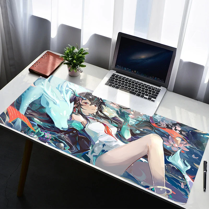 

Mouse Pad Arknights Dusk Design Non-Slip Desk Mat Gaming Accessories Stitched Edges For Home And Game For Gamer Mousepad