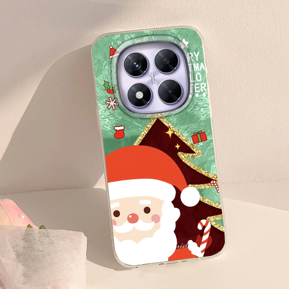 عيد الميلاد عيد الميلاد ثلج جراب هاتف ل Xiaomi Redmi ملاحظة 14 13 12 11 10 11S 10S 9 Pro 15 15C 14C 13C A3X A1 A2 A3 A4 9C 9A غطاء