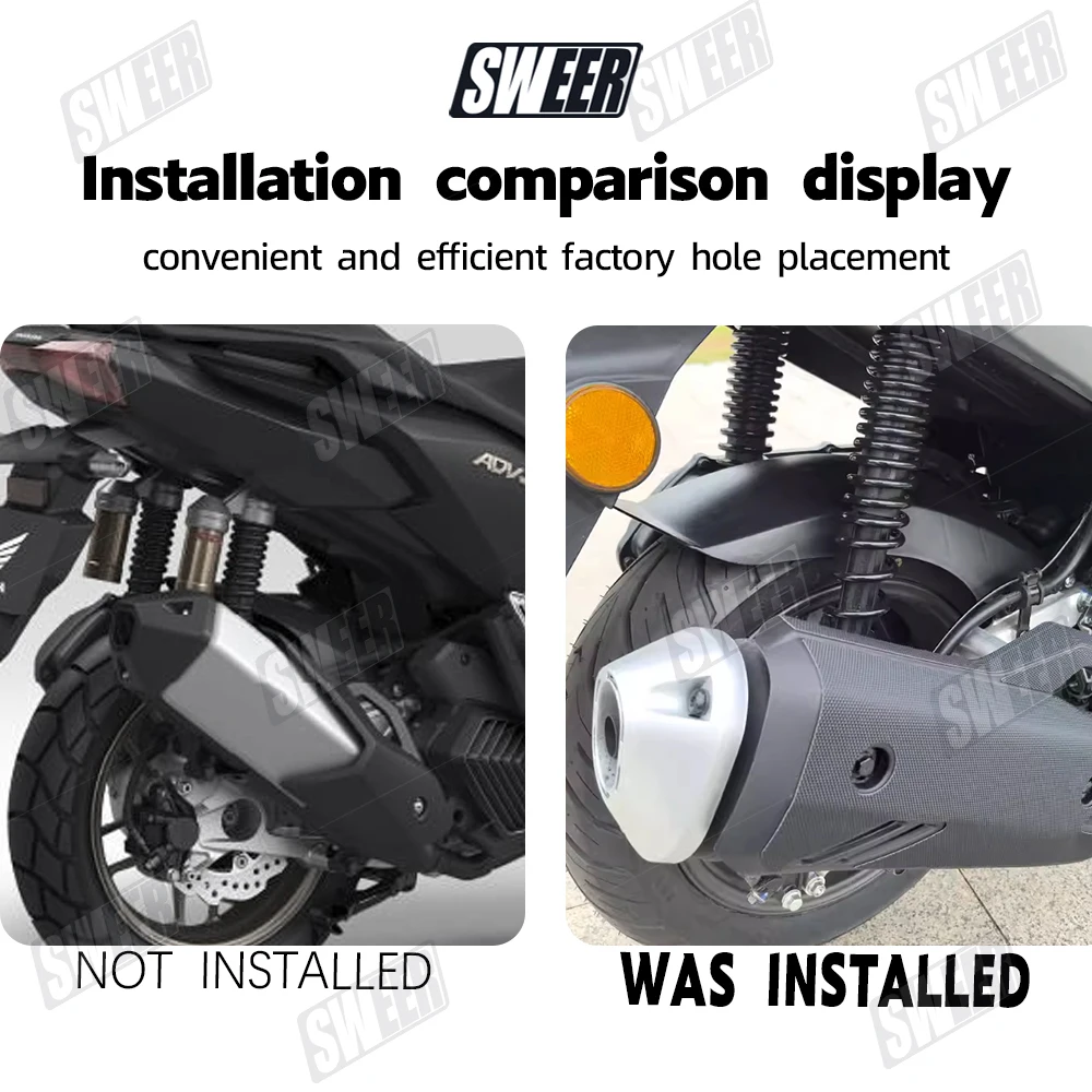 Motorcycle Rear Fender Suitable For Honda ADV160 PCX160 2021-2025 Motorcycle Rear Tire Hugger Shield Splash Dirt Mudguard Cover