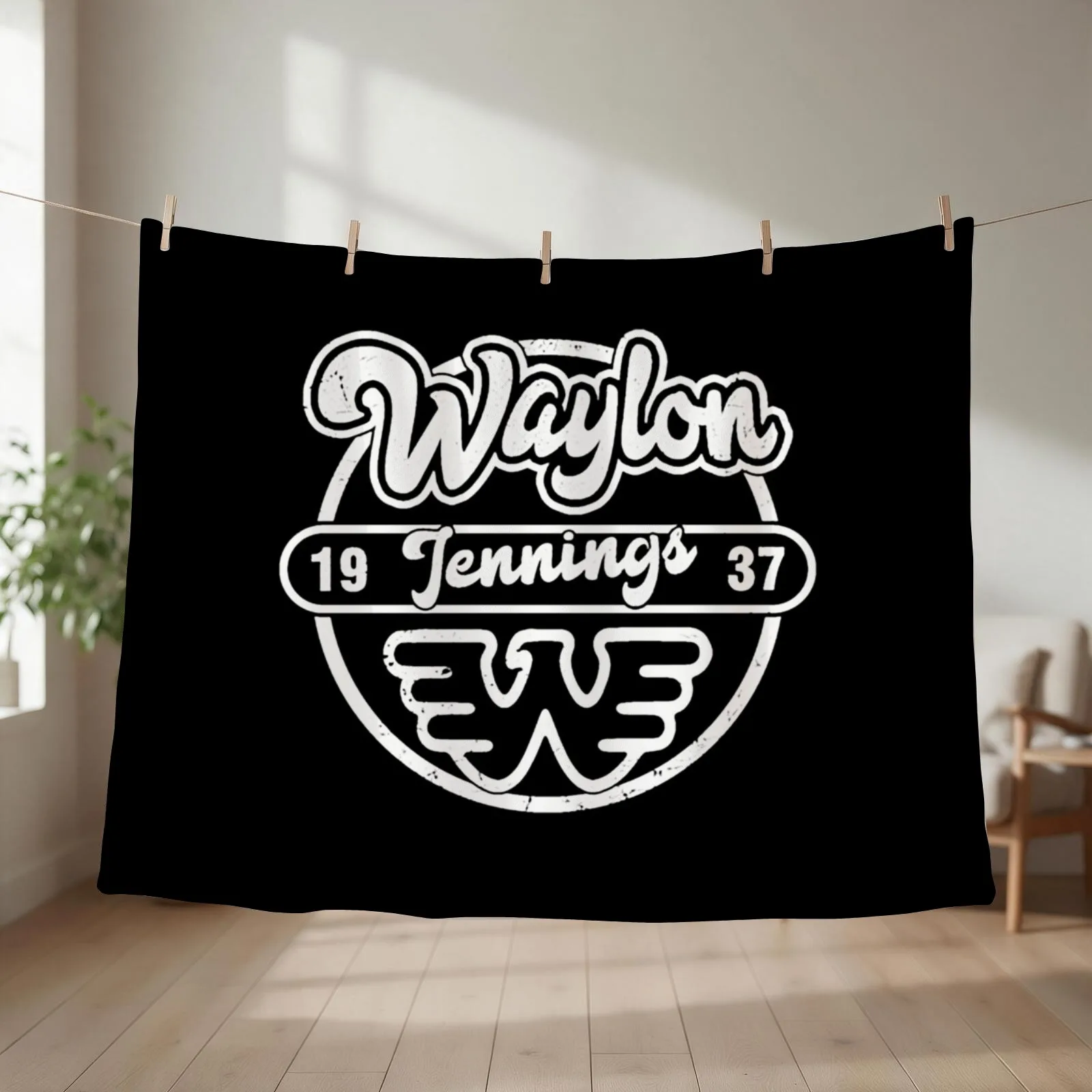 Waylon_Jennings T-Shirt Throw Blanket couch cozy soft plush fuzzy picnic outdoor blanket