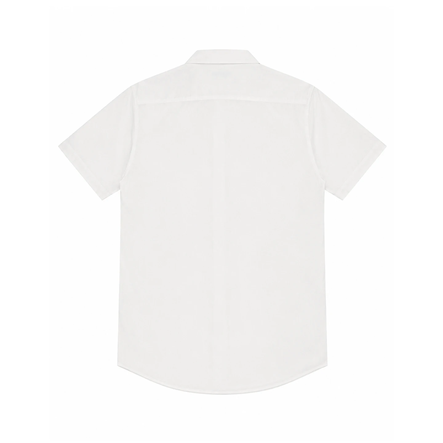 CH Men's White Oxford Short Sleeve Shirt Button Down Collar Circular Patch Logo Cotton Business Formal Casual Button Up Shirts - view 3