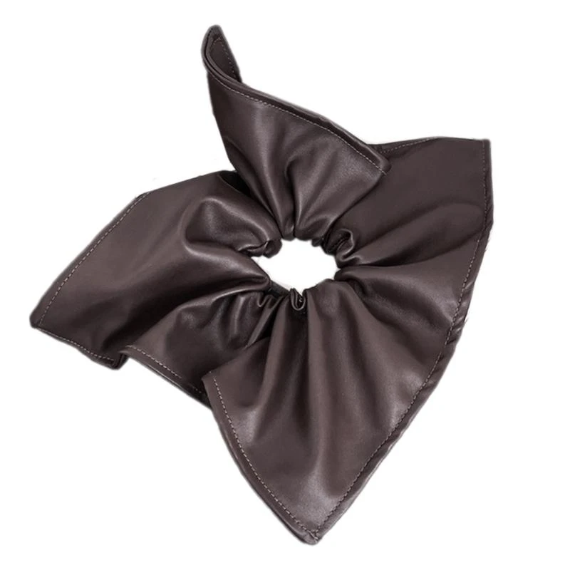 Q39C scrunchies pu pu lustrous للشباب البالغين المراهقين الأزياء حبل حبل الحبل حامل الشعر hairtie لأي ملابس لحفل الشعر decors