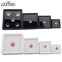 10Pcs Gemstone Diamond Display Storage Box Square Soft Sponge Gems Beads Pendante Earring Organizer Package Gift Box Showcase