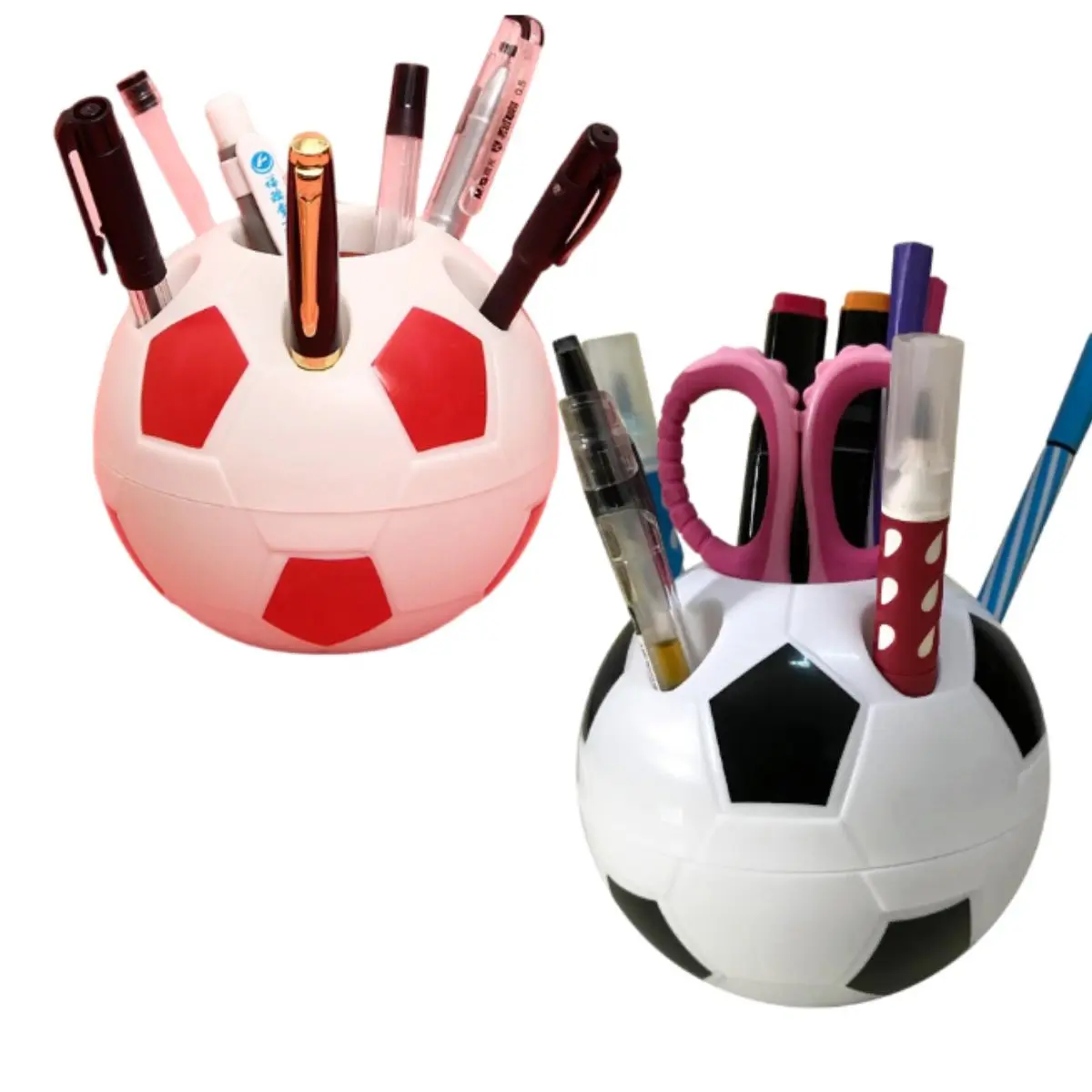 Soccer Pen Holder for Desk, Football Pencil Cup, Cute Creative Desktop Storage Case, Table Organizer Container, Gifts for family