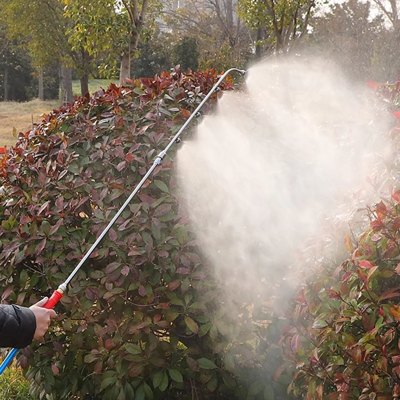 بخاخ زراعي بمضخة أربع أسطوانات، بخاخ كهربائي للتحريك والتنظيف، حقيبة ظهر بطارية ليثيوم للتطهير عالي الضغط #4