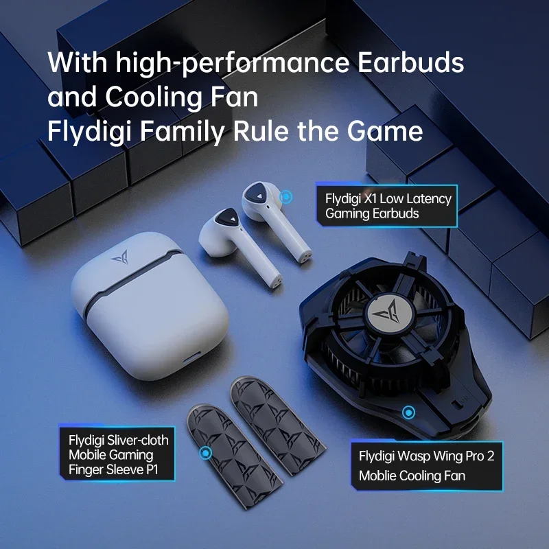 حافظة أصابع للألعاب المحمولة Flydigi P1 lite من القماش الفضي للحصول على CODM مجانًا من Fire PUBG Mobile