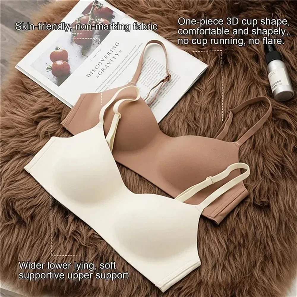 Reggiseni a tubino senza cuciture intimo donna reggiseni a petto piccolo reggiseno di supporto superiore da donna reggiseno Sexy femminile senza ferretto intimo solido