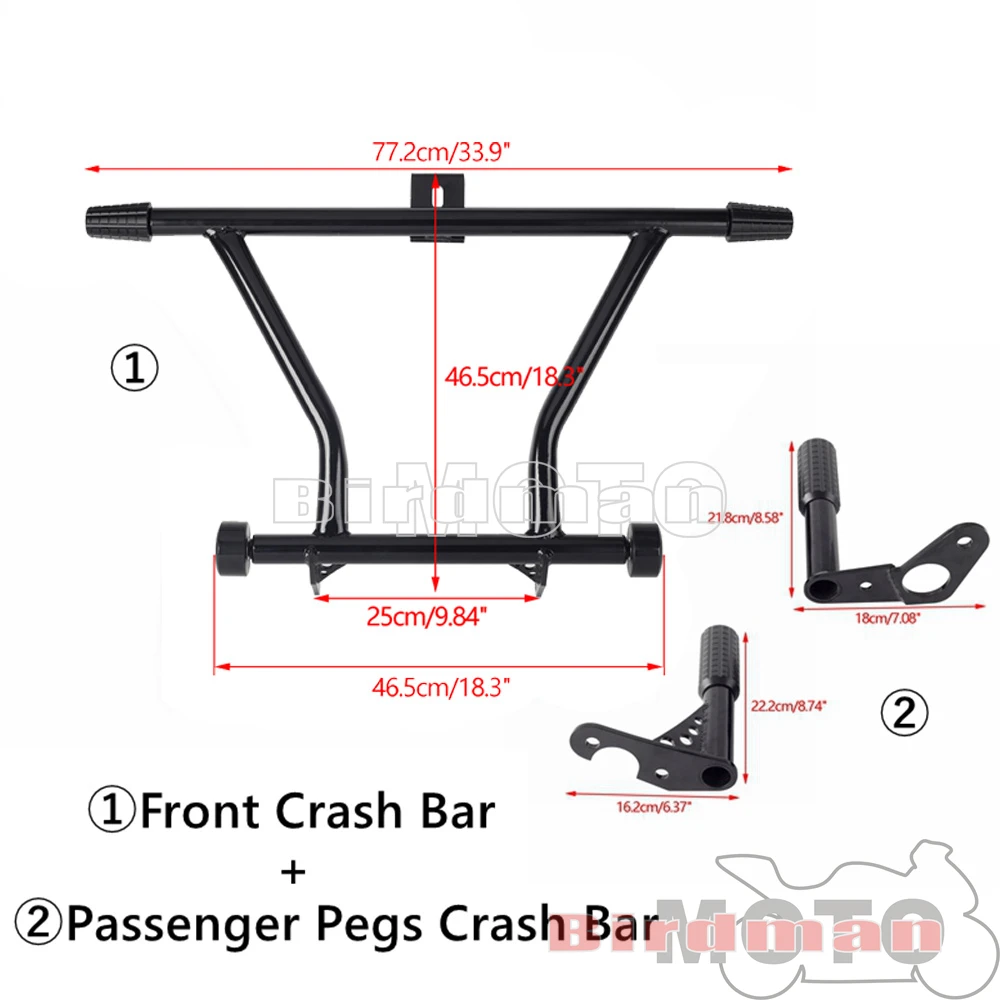 Front Engine Bumper Guard Passenger Peg Crash Slider Bars For Harley Softail 2018-2023 FXBB FXST FXLR FXFB FLSB FLFB FLHC FLSL