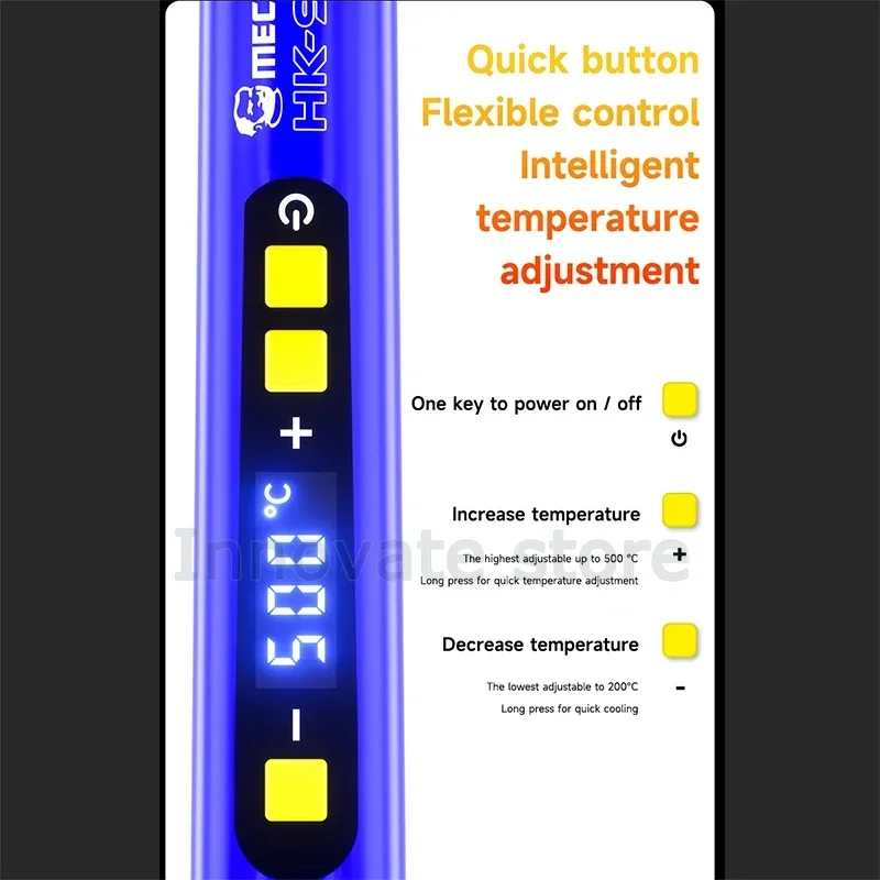MECHANIC HK-990 Anti-static Soldering Iron 90W Intelligent Digital Welding Pen Quickly Heating  Soldering Repair Heater Tip