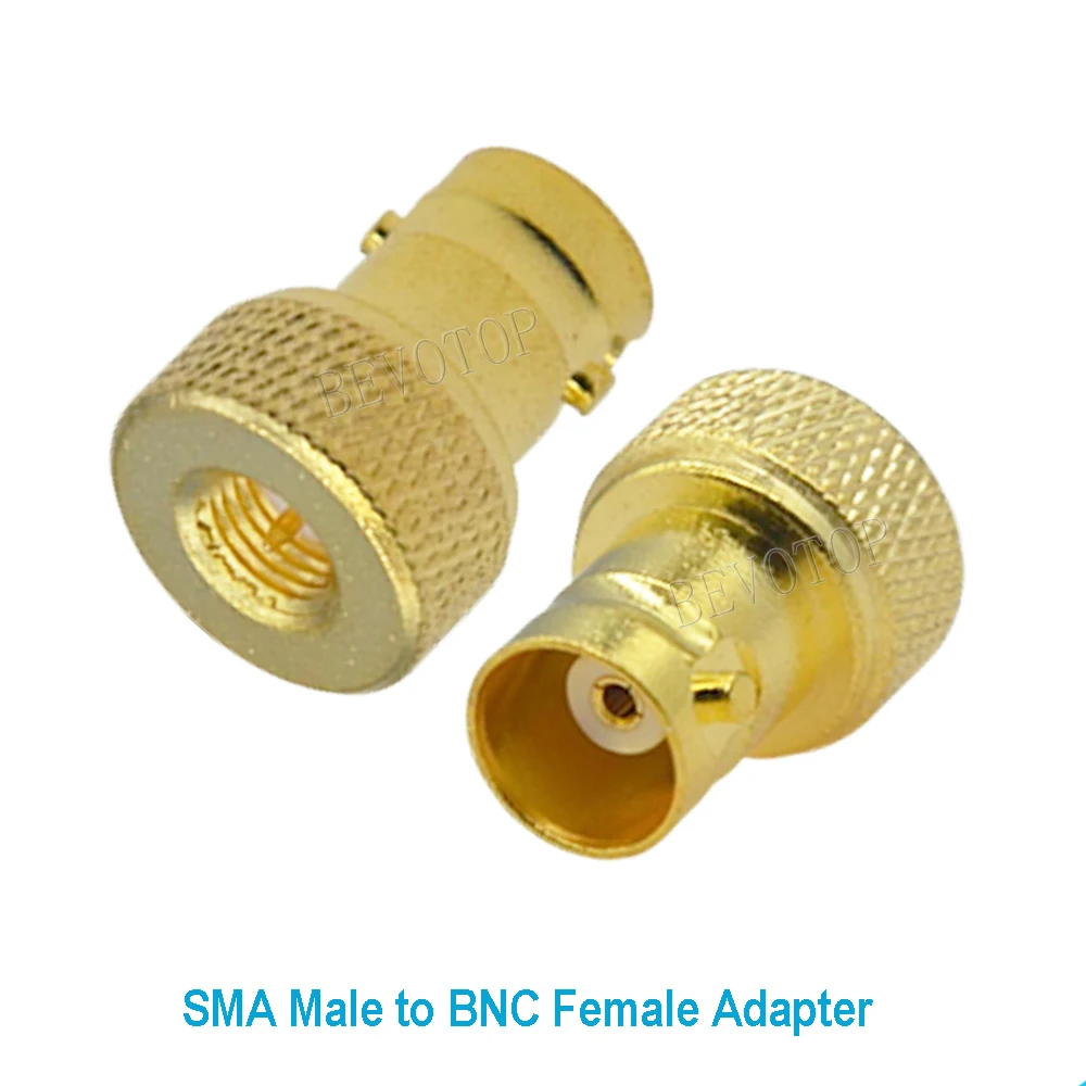 100PCS SMA Male Plug to BNC Female Jack Connector Adapter for Wifi Radio Antenna Q9 BNC to SMA Coaxial Wire Terminals Wholesales