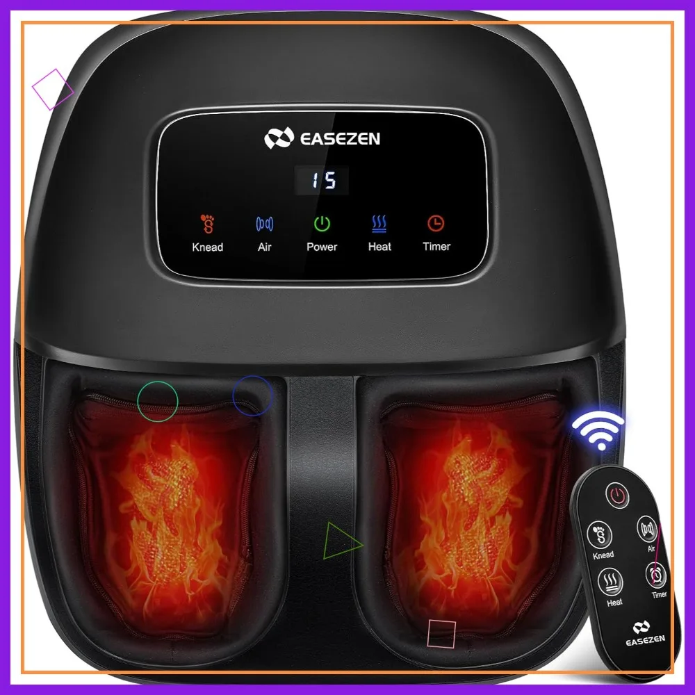 

Shiatsu Foot Massager with Heat, Deep Kneading for Plantar Fasciitis, Neuropathy Relief, Gift for Women Men, Up to Size 14