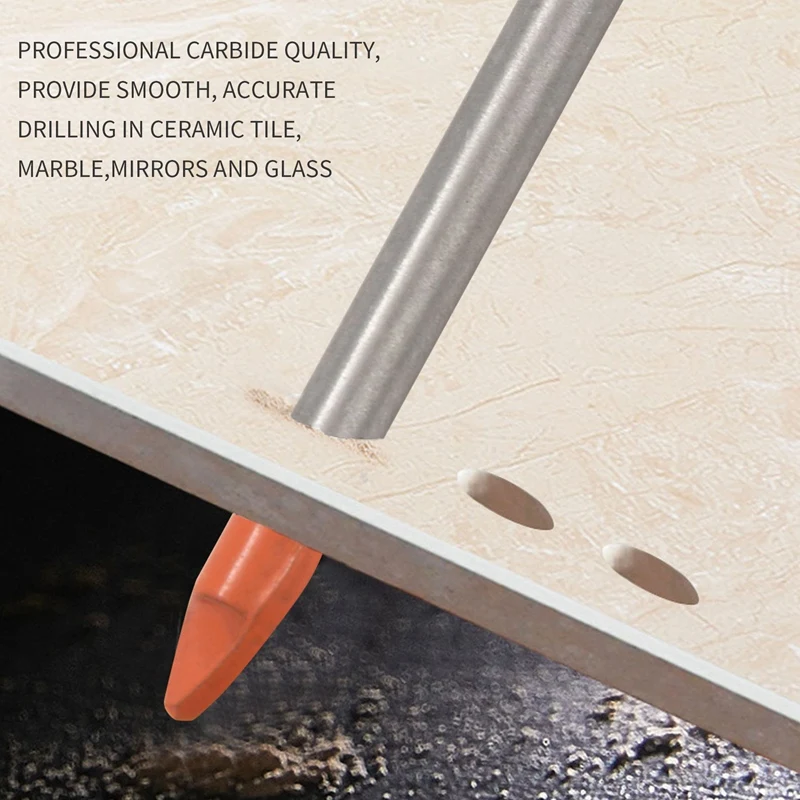 Набор сверл для стекла и плитки, набор из 10 твердосплавных насадок 6 мм