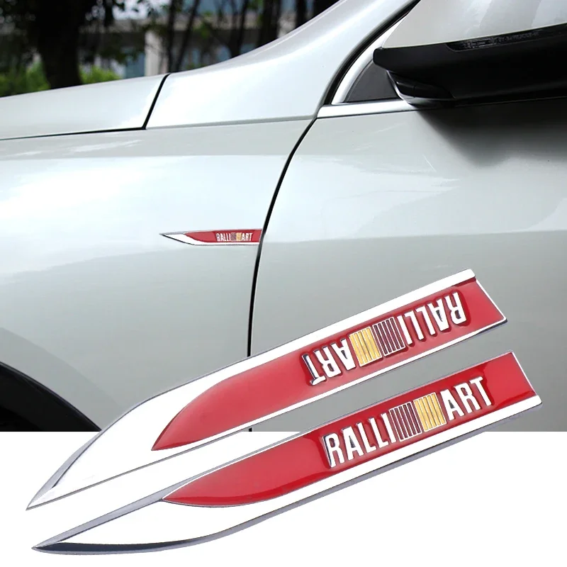 

2PCS 3D Metal Car Fender Emblem Sticker Sport Style for Mitsubishi Pajero Sport Lancer ASX L200 Body Decoration