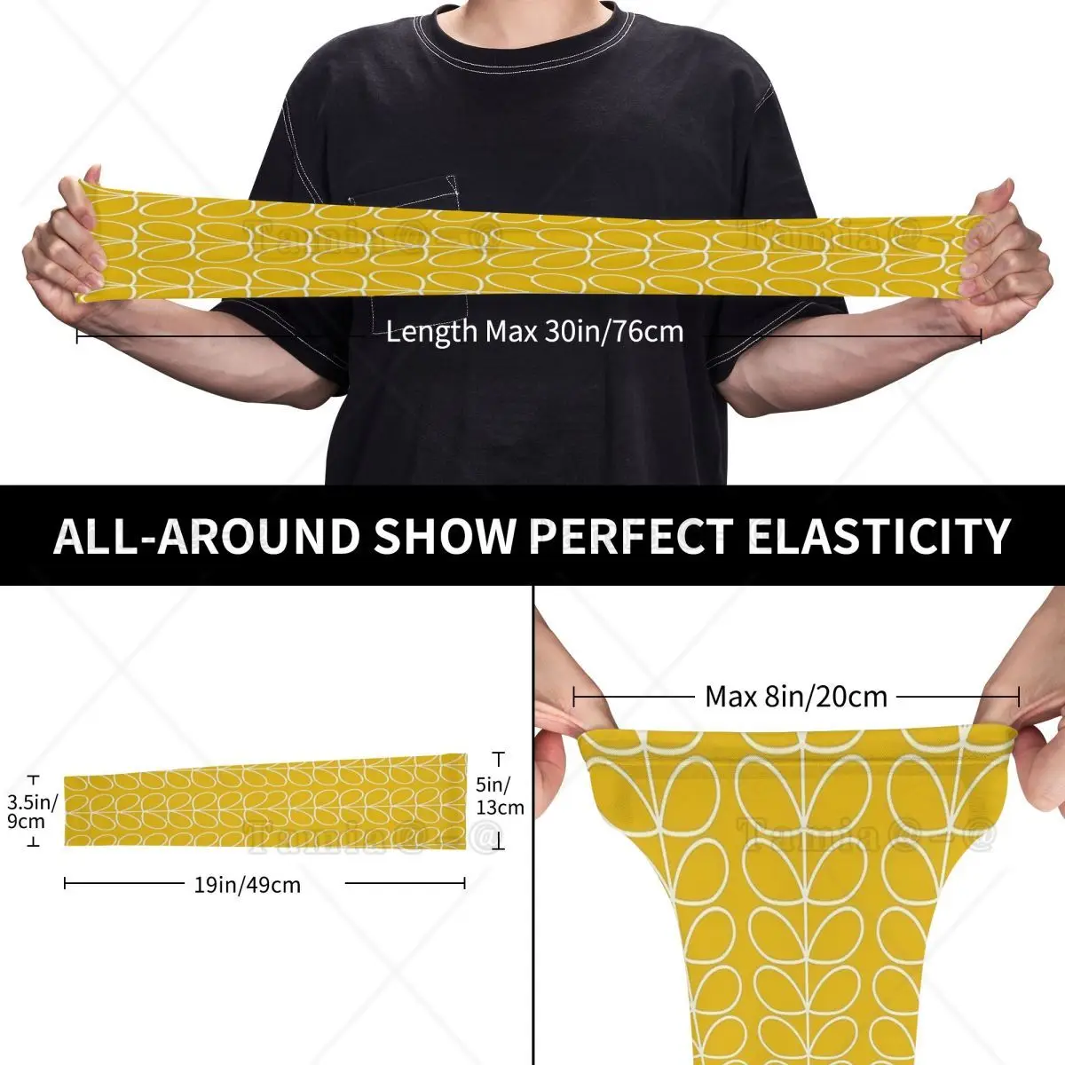 Custom Orla Kiely Linear Stem UV Protection Arm Sleeves Men Women Sports Tattoo Cover Up for Hiking
