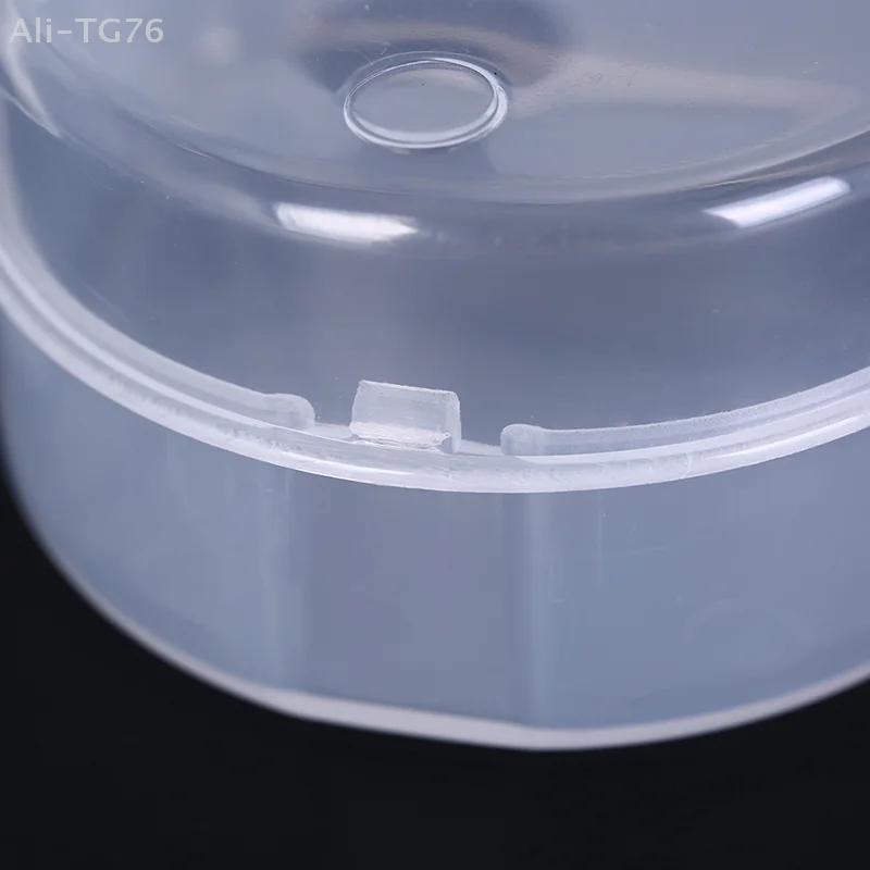 1pc dental box denture teeth storage case mouth guard container 6.4x6.5x3.5cm