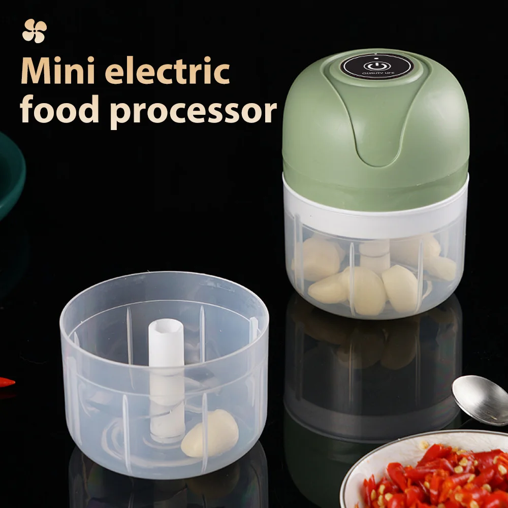 Mini Electric Garlic Chopper USB Meat Grinder Garlic Masher Machine Sturdy Durable Crushed Ginger Vegetable Crusher Kitchenware