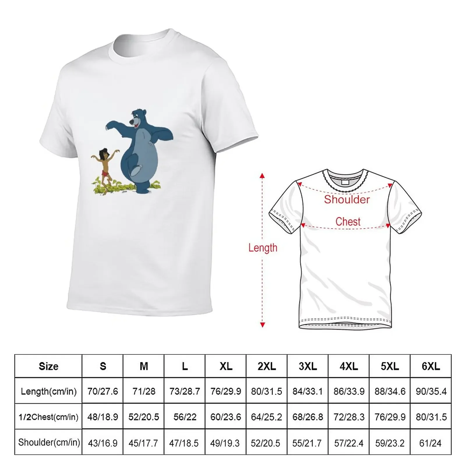 Mowgli and baloo T-Shirt summer top sublime quick-drying designer t shirt men