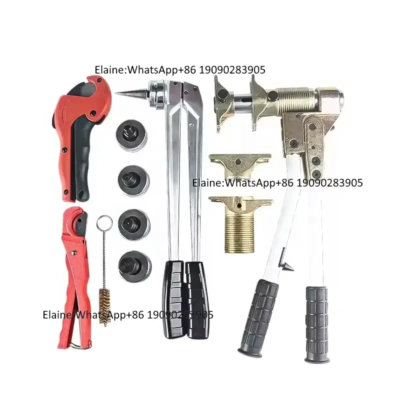 16-32mm Manual PEX Pipe Press Tool Slip Tightening Tool Set with 45mm Stroke for PEX Tube Expansion and Cutting