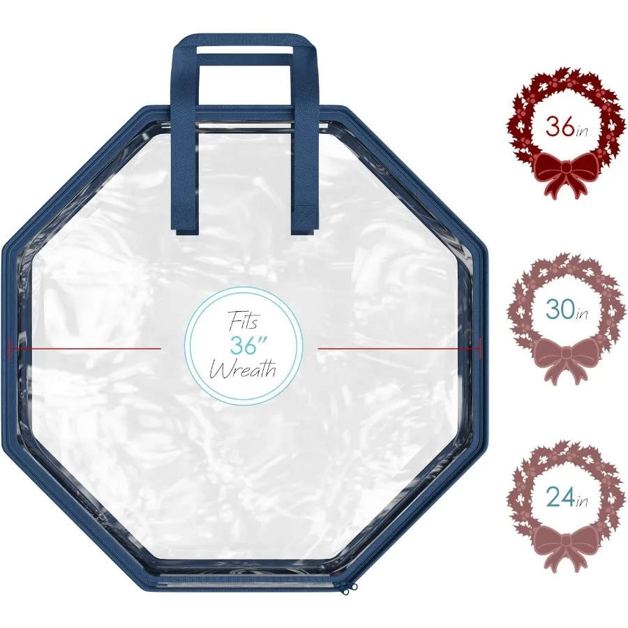 الموقد هاربور إكليل تخزين الحاويات واضح عيد الميلاد إكليل حقيبة التخزين المزدوج سستة ومقابض 36 قسط إكليل تخزين Org