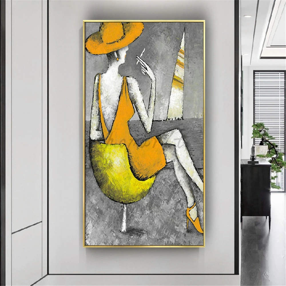 

Woman Sitting On Chair By Picasso Abstract Canvas Paintings Reproductions Impressionist Wall Art Oil Painting Decor Living Room