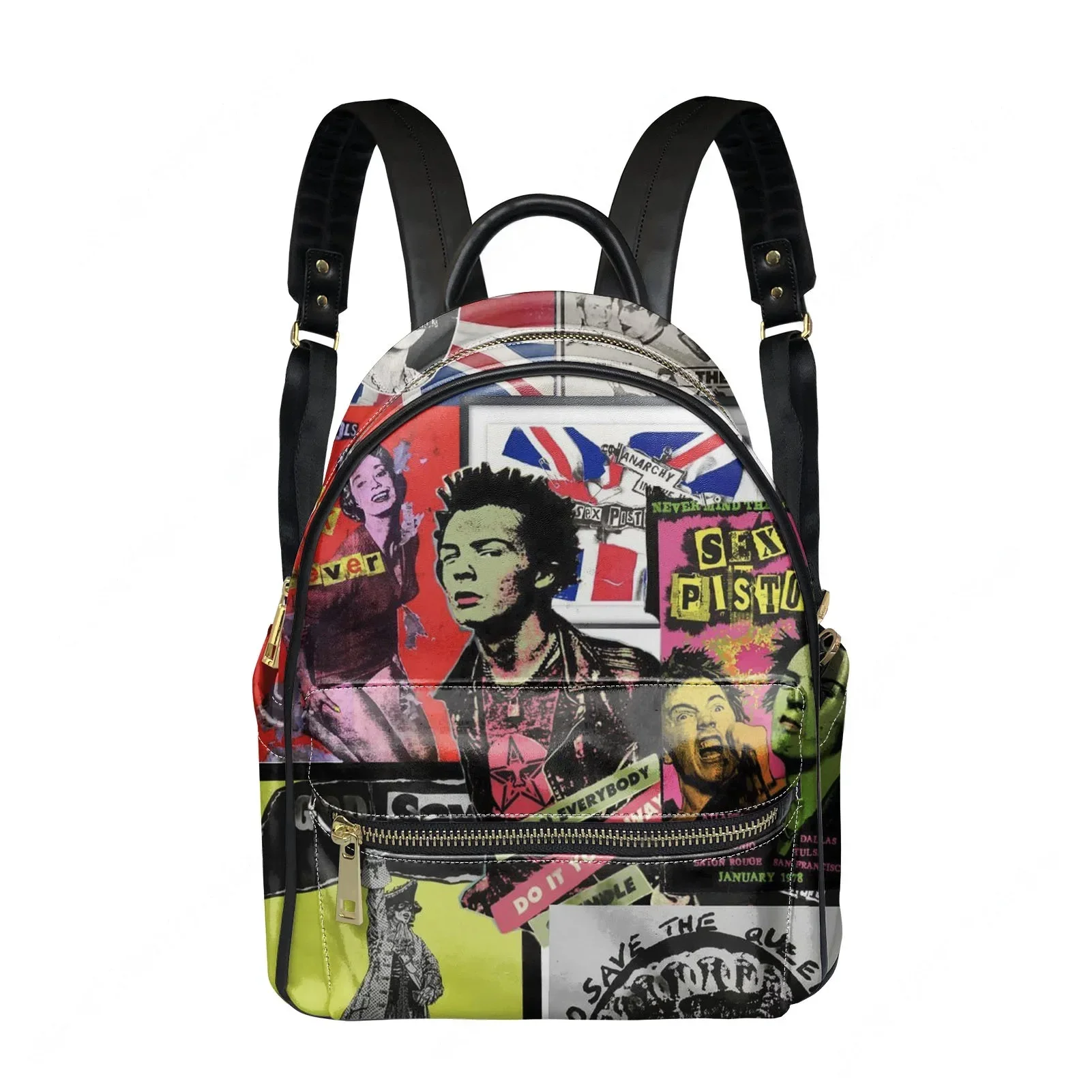Sex Pistols Punk Rock Band Backpack Womens Men Personalized Double Shoulder Bag Business Travel Bookbag Rucksack Gift Daypack