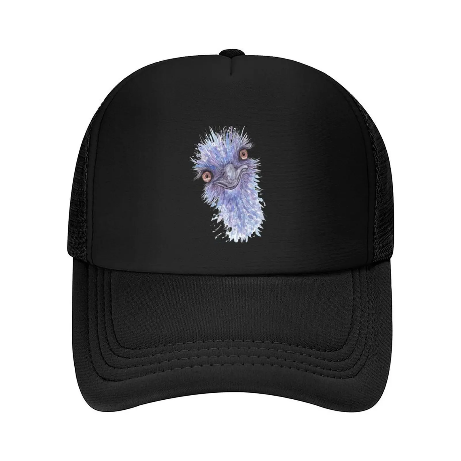 

Friendly Australian Emu Watercolor Closeup Portrait Baseball Cap New In Hat cute custom Hat Caps Women Men's