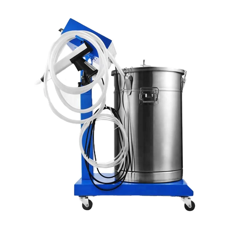 เครื่องพ่นผงไฟฟ้าสถิต45L เครื่องพ่นสี WX-958ระบบสีสเปรย์เครื่องเคลือบผงไฟฟ้าสถิตสำหรับการประชุมเชิงปฏิบัติการ