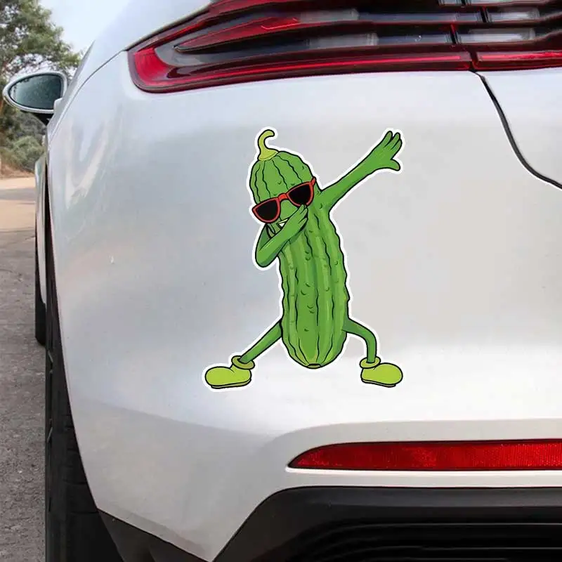Pickle Dancing Cucumber Car Sticker Waterproof Vinyl Decal on Bumper Rear Window Laptop Self-adhesive Decal Car Accessories Y844