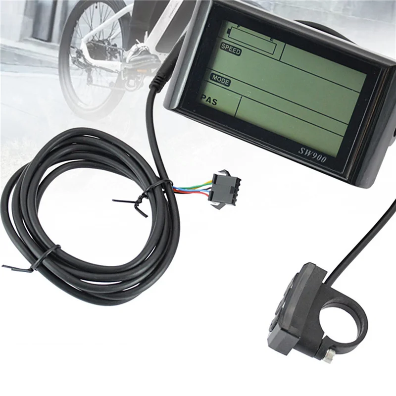 HOES-2X SW900 Ebike LCD Display 36V E-Bike LCD Meter Panel Display For Electric Bike Computer