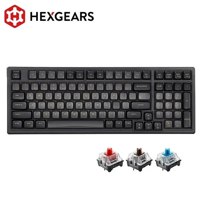 M2/M3/M4/M5 Gasket structure Hot Swappable design Keyboard Gaming Kailh Switch Mechanical Keyboard with White backlit