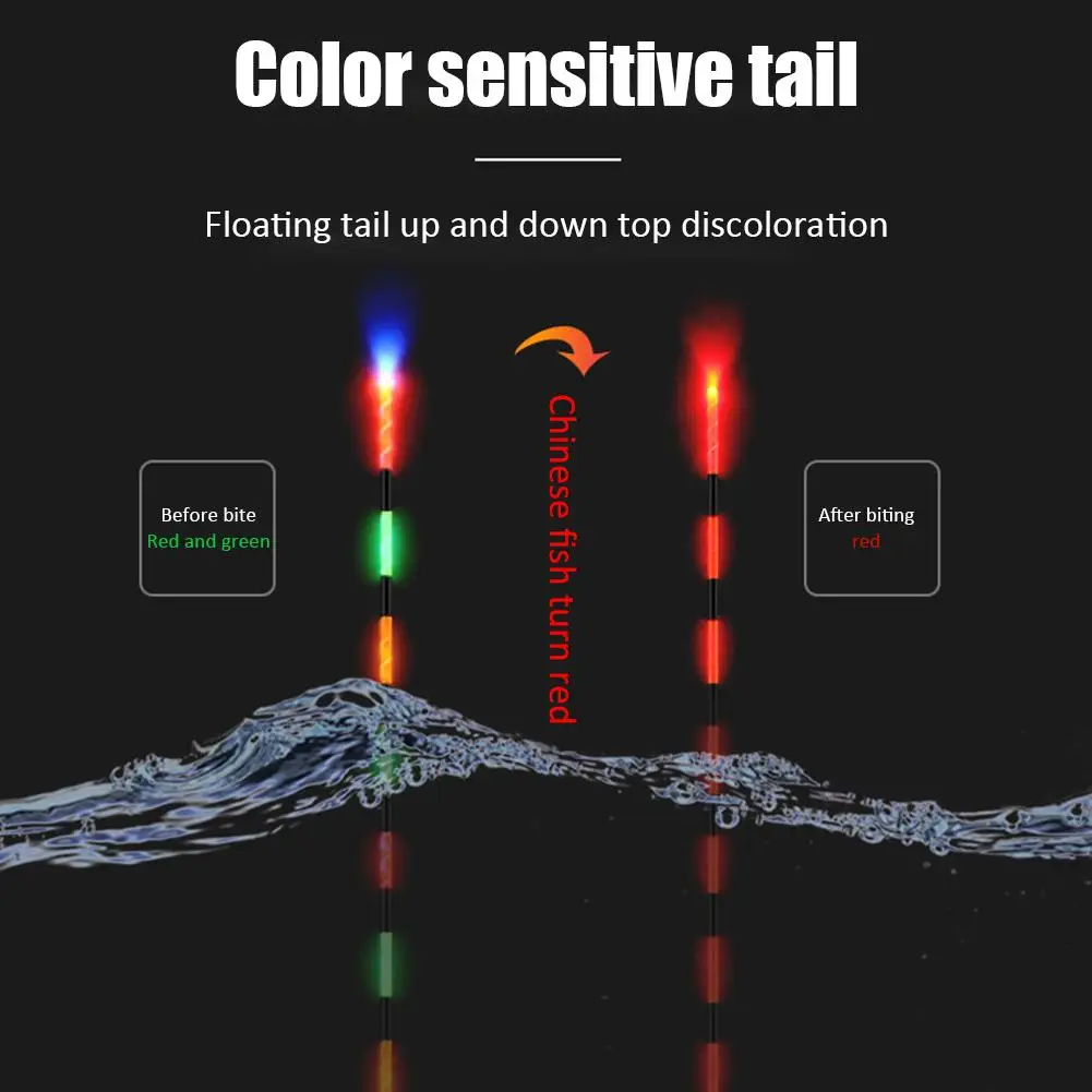 عوامة صيد السمك الكهربائية، ضوء ليلي، أدوات صيد إلكترونية مضيئة (31) #5