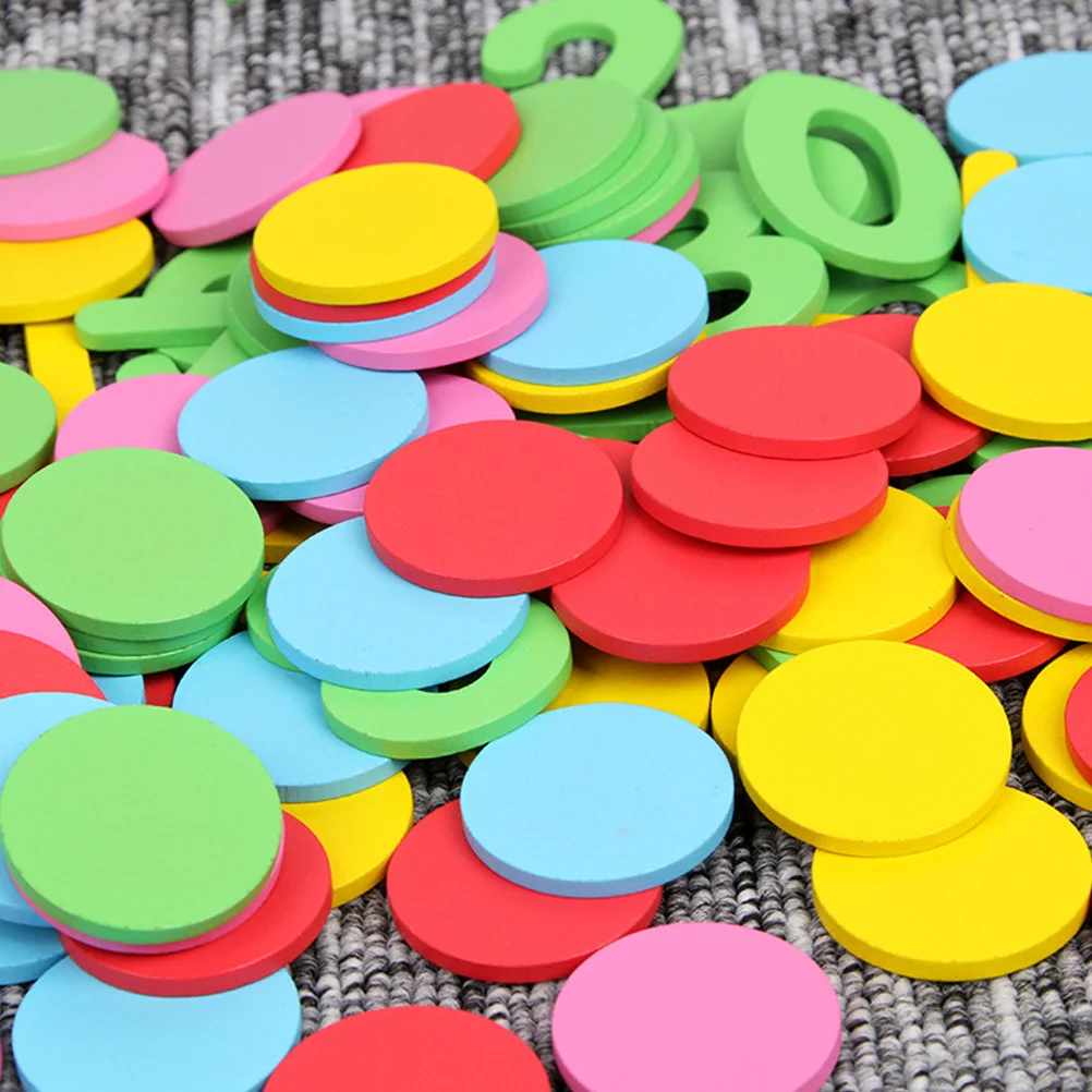 Kit éducatif de calcul numérique avec copeaux de bois colorés, fournitures d'apprentissage des mathématiques pour les tout-petits, étude précoce, 1 ensemble