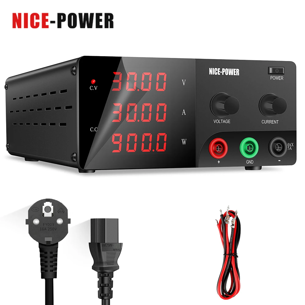 Nice-power 900w 30v 30a 20a 60v 10a 60a Ajustável dc Fonte de Alimentação 100v 5a Laboratório Fonte de Comutação Regulador de Tensão ac 220